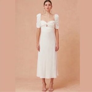 Keepsake the Label Wistful Midi dress XS NWT cream